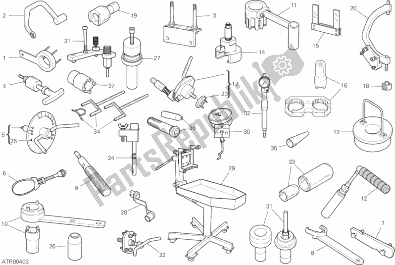 Tutte le parti per il 001 - Strumenti Di Servizio Per Officina del Ducati Multistrada 950 Brasil 2019